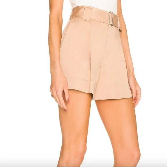 A.L.C. Grayson Belted High Waisted Shorts In Tawny Size 14